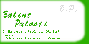 balint palasti business card